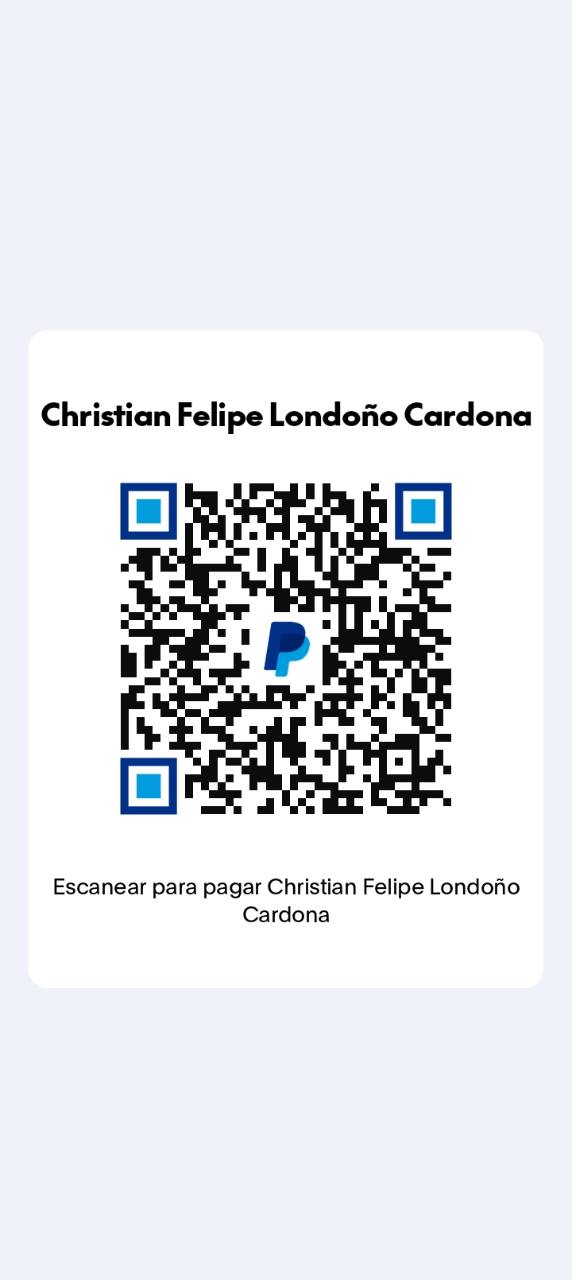 Código QR de PayPal de Christian Felipe Londoño Cardona